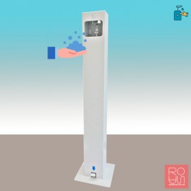 Pilona dispensador de gel i dosificador a pedal